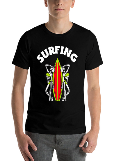 Skeleton Surfer T-Shirt - Ride the Afterlife!