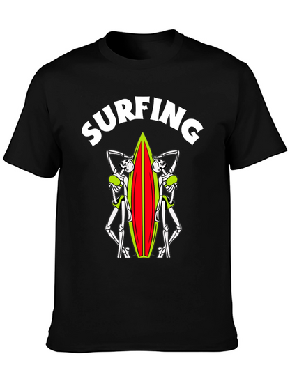 Skeleton Surfer T-Shirt - Ride the Afterlife!