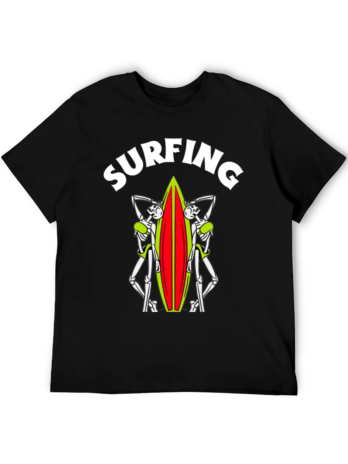 Skeleton Surfer T-Shirt - Ride the Afterlife!
