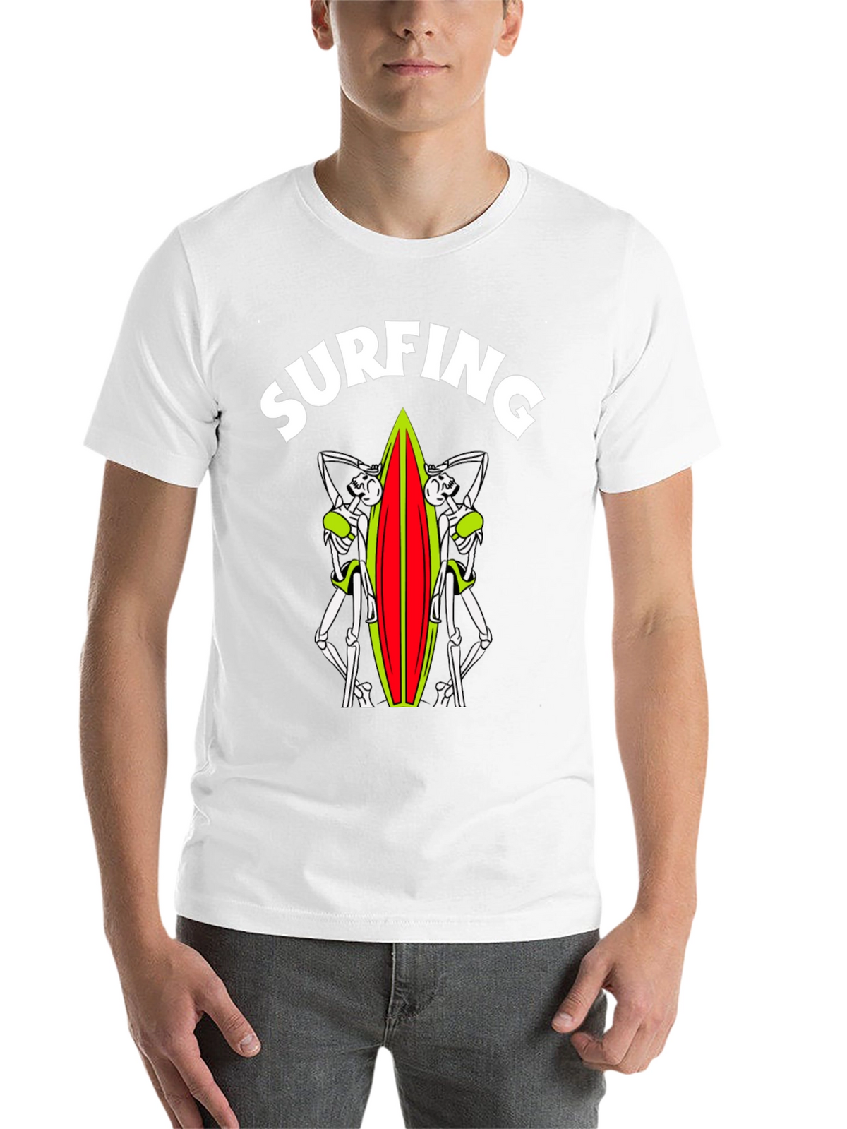 Skeleton Surfer T-Shirt - Ride the Afterlife!