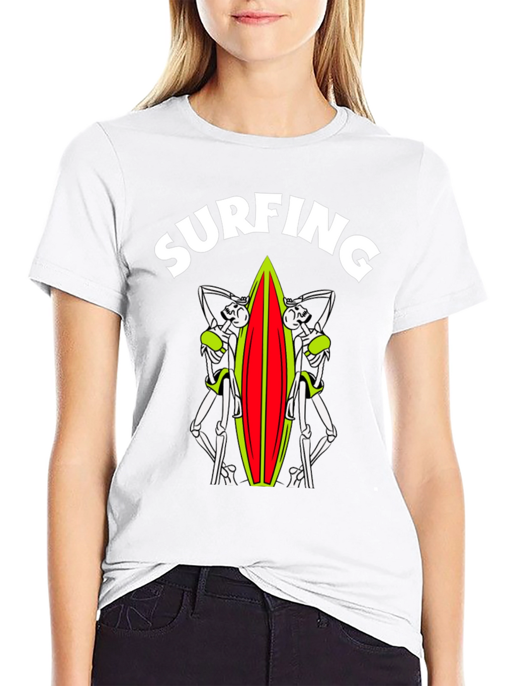 Skeleton Surfer T-Shirt - Ride the Afterlife!