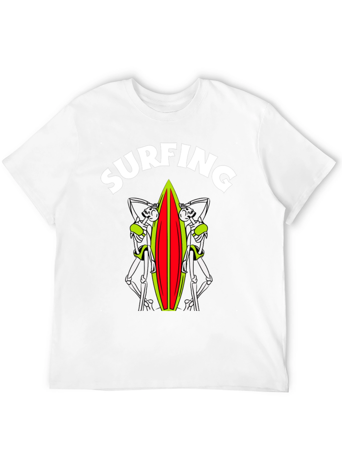 Skeleton Surfer T-Shirt - Ride the Afterlife!