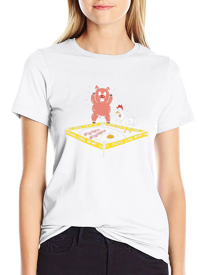 Breakfast Crime Scene T-Shirt