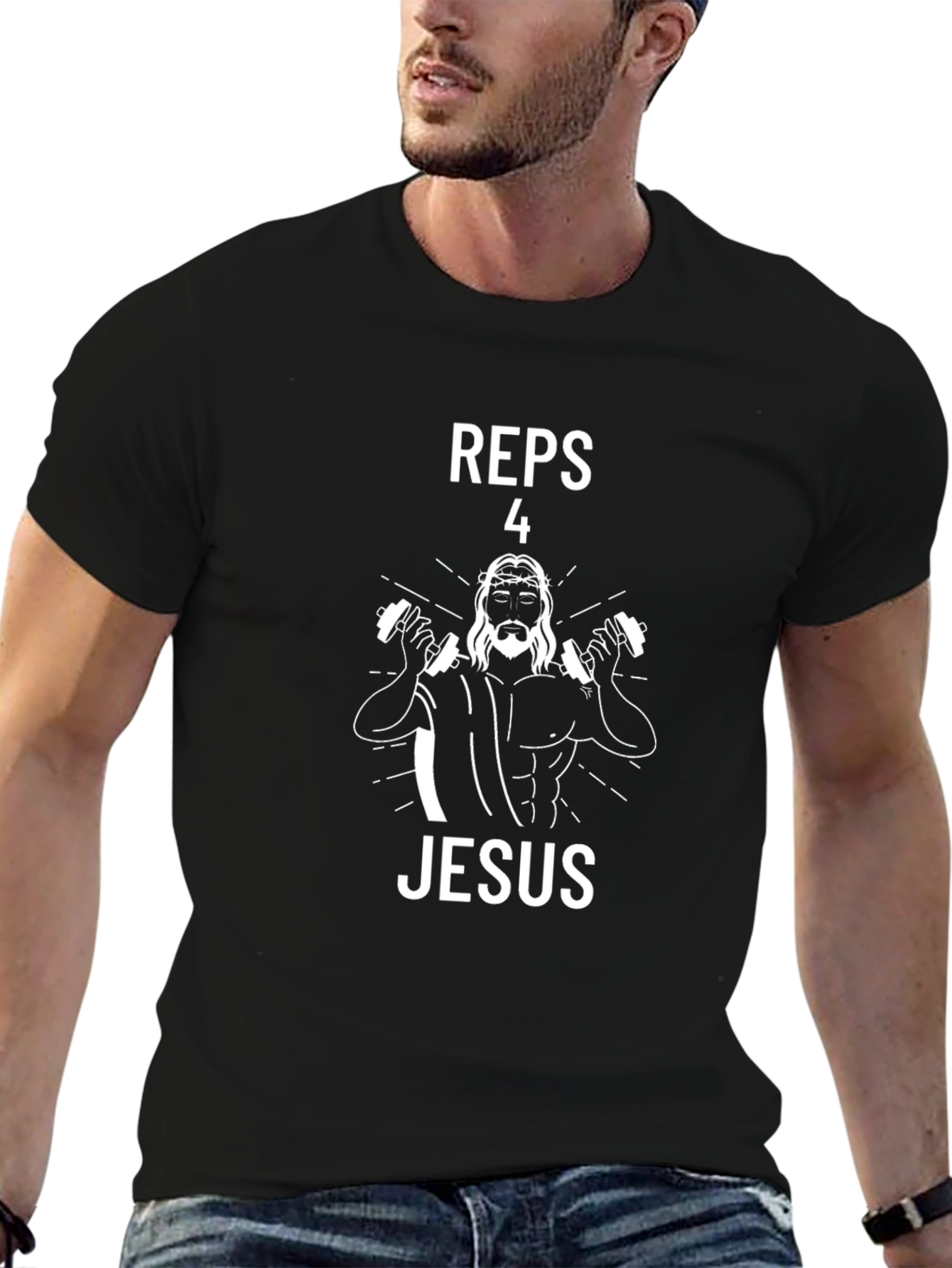 Reps 4 Jesus Graphic T-Shirt - Black