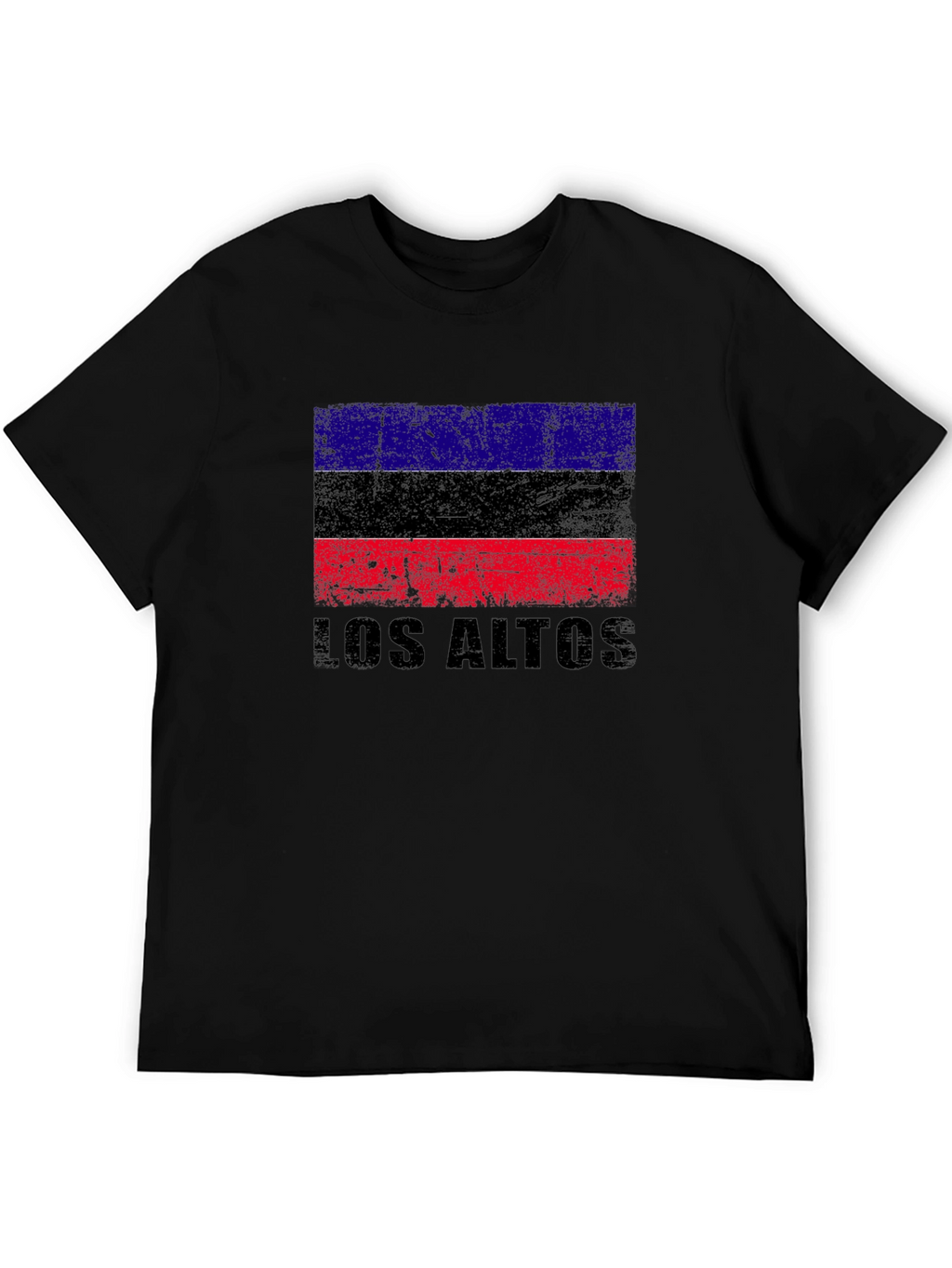 Los Altos Flag Graphic Black T-Shirt