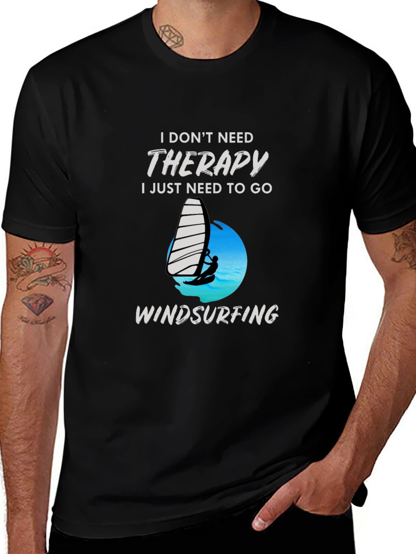 Therapy Windsurfing Black T-Shirt