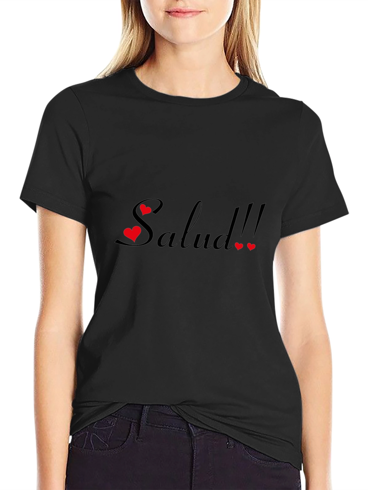 Salud Graphic Tee - Black Cotton Comfort