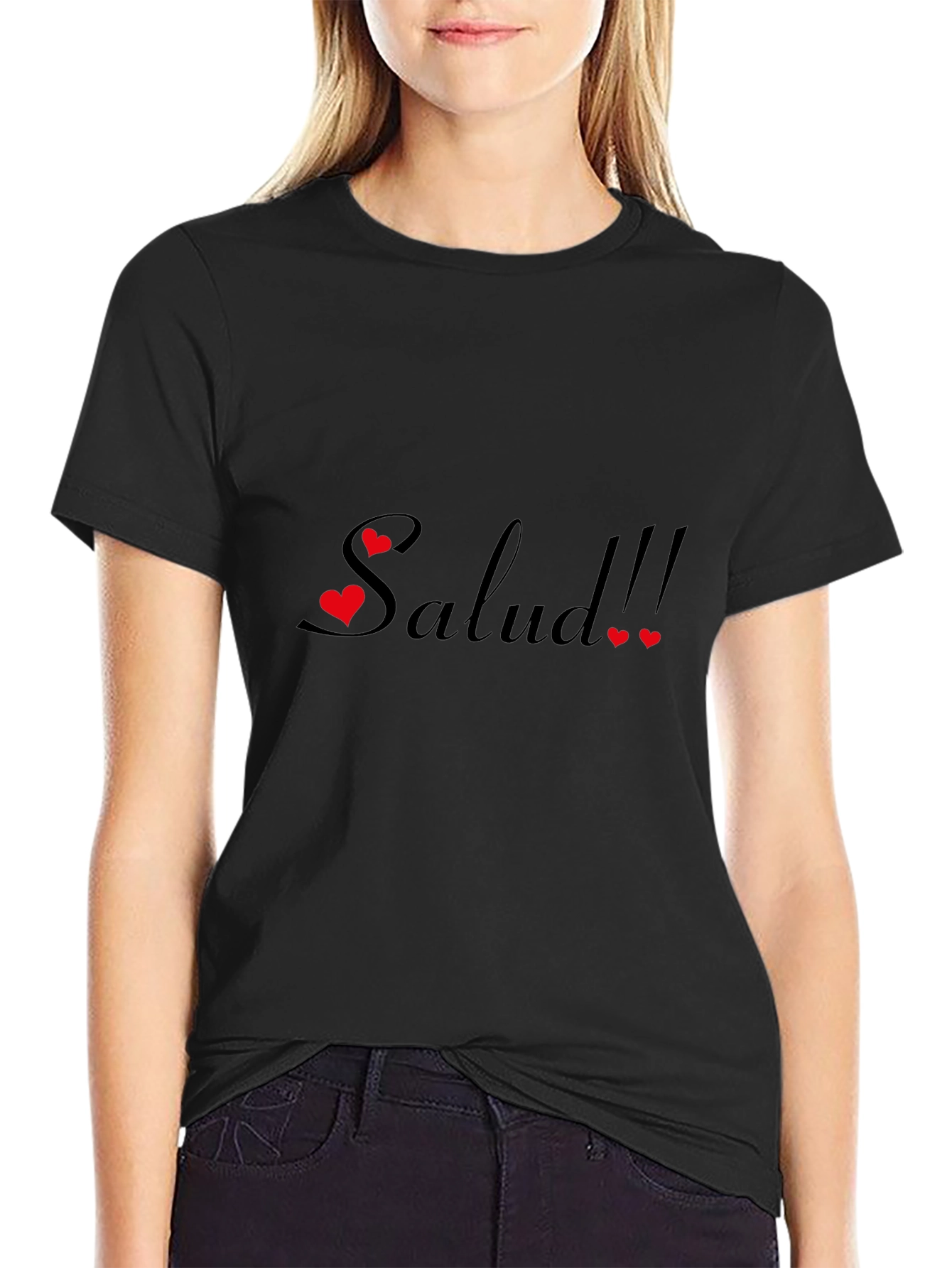 Salud Graphic Tee - Black Cotton Comfort