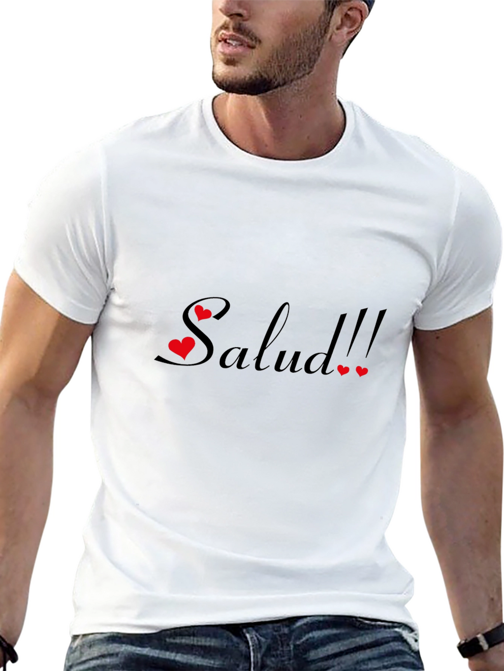Salud Graphic Tee - Black Cotton Comfort