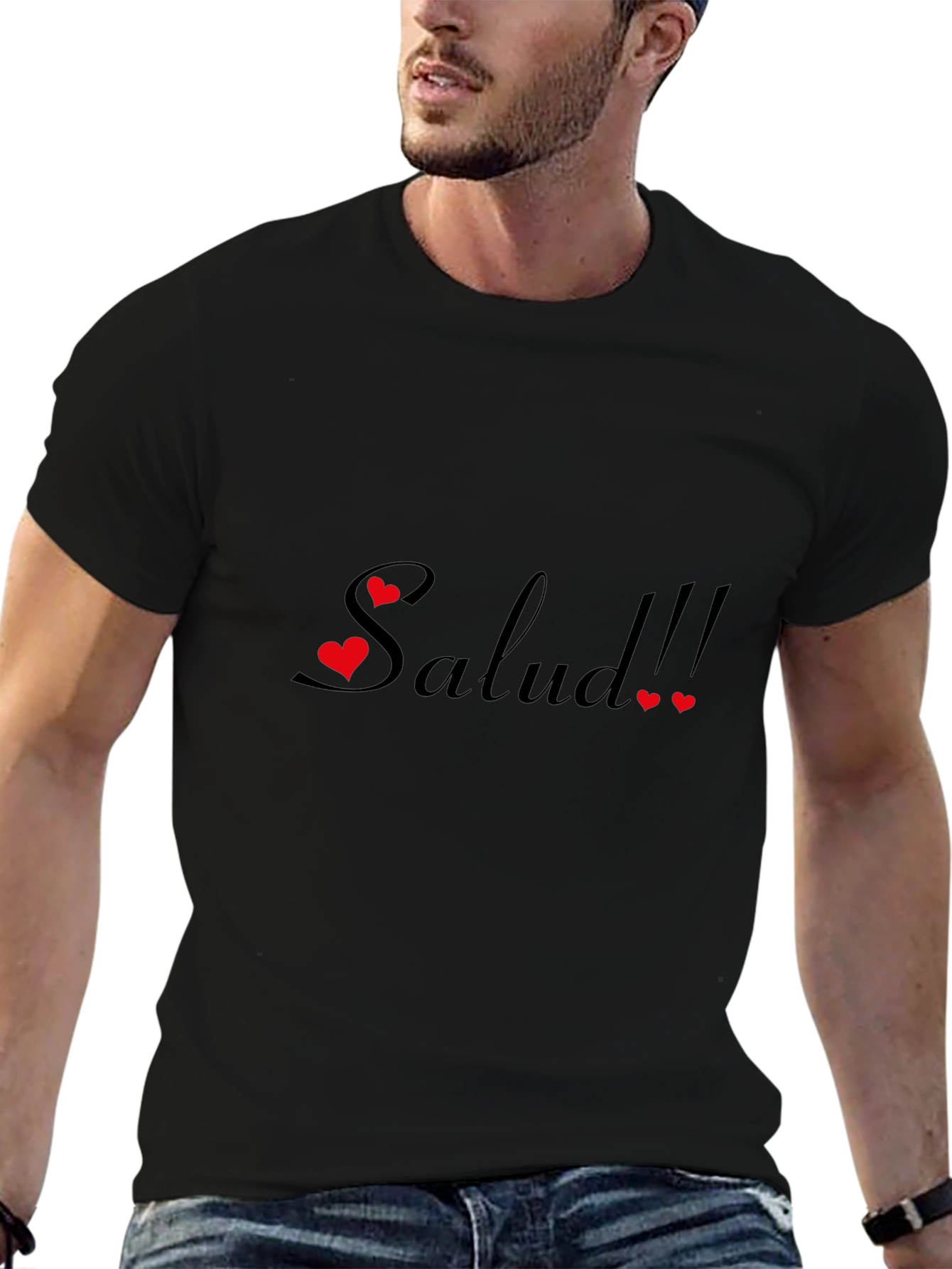 Salud Graphic Tee - Black Cotton Comfort
