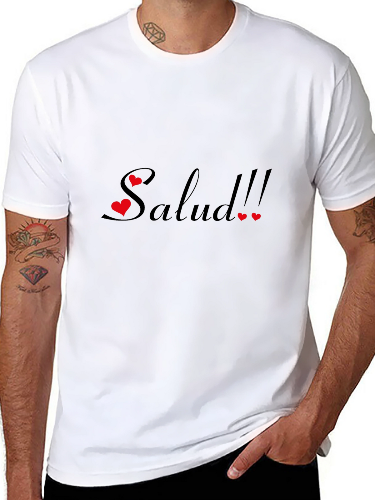 Salud Graphic Tee - Black Cotton Comfort