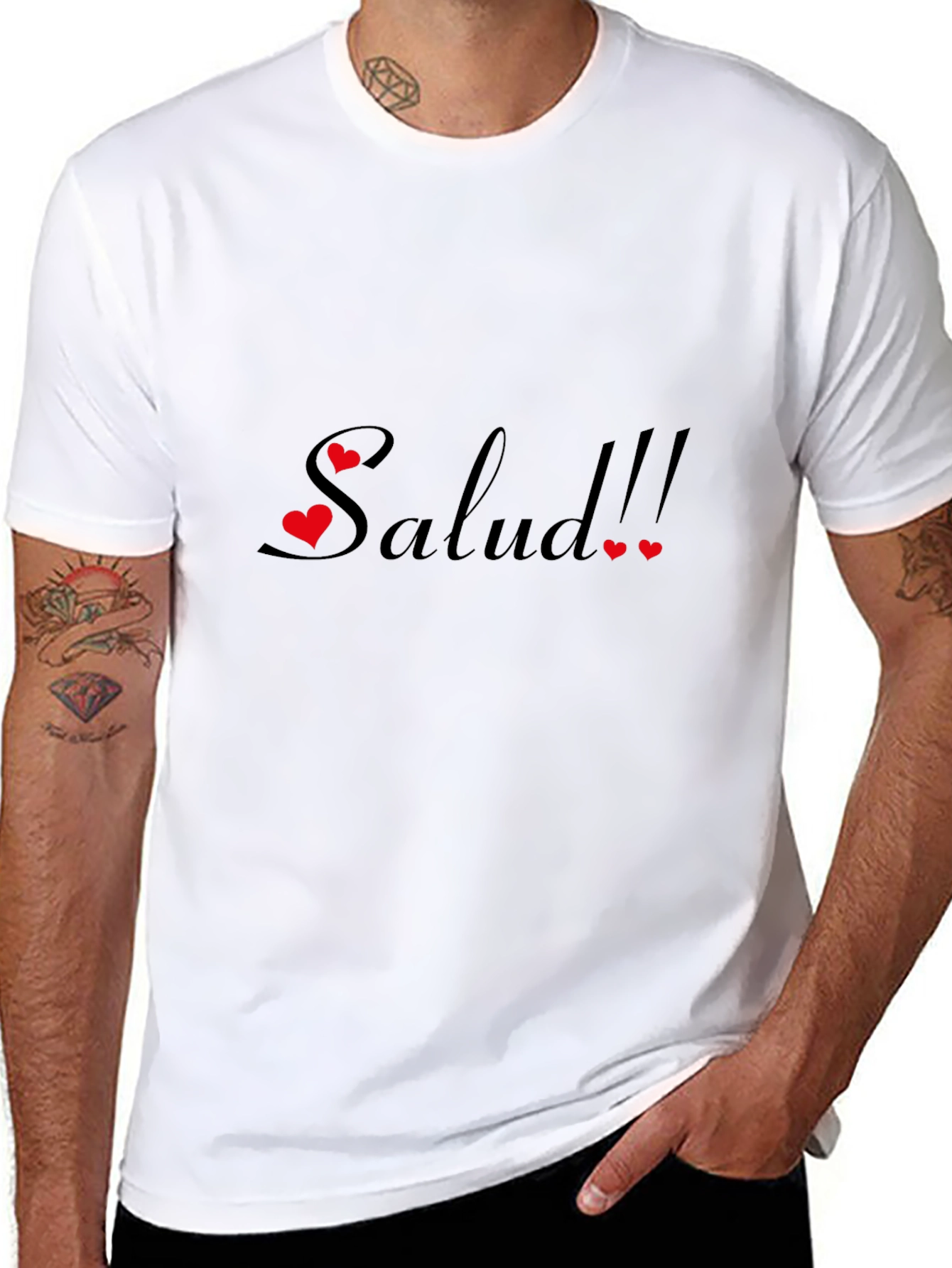 Salud Graphic Tee - Black Cotton Comfort