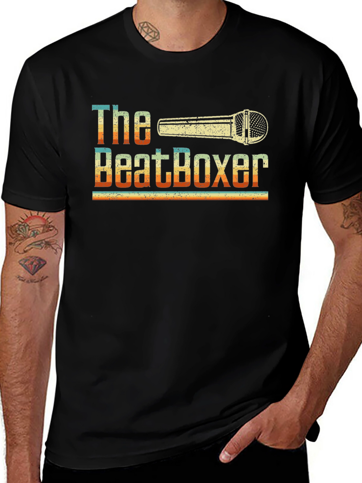 The Beatboxer Retro Style Graphic T-Shirt