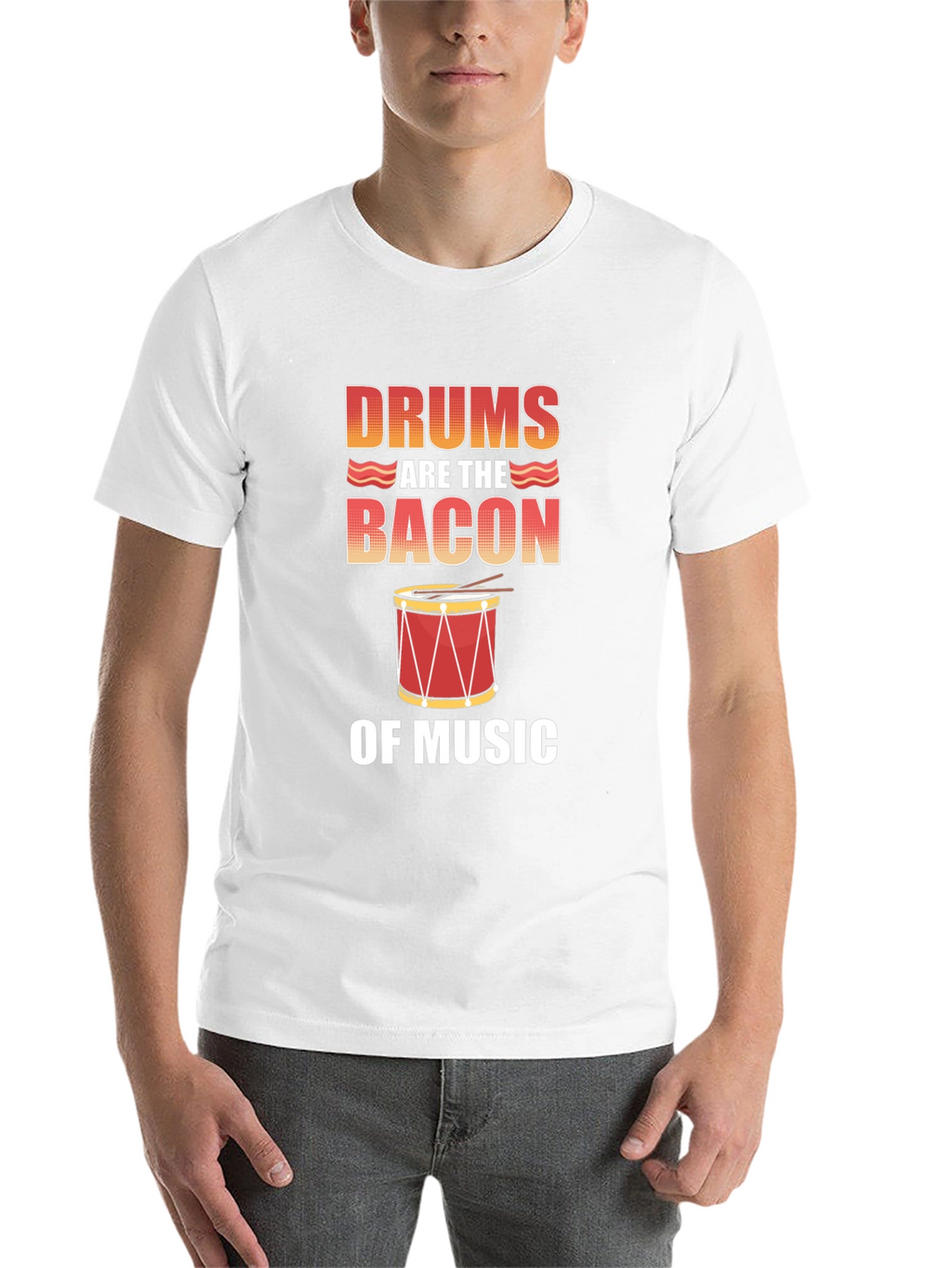 Drums Are The Bacon of Music T-Shirt - Black