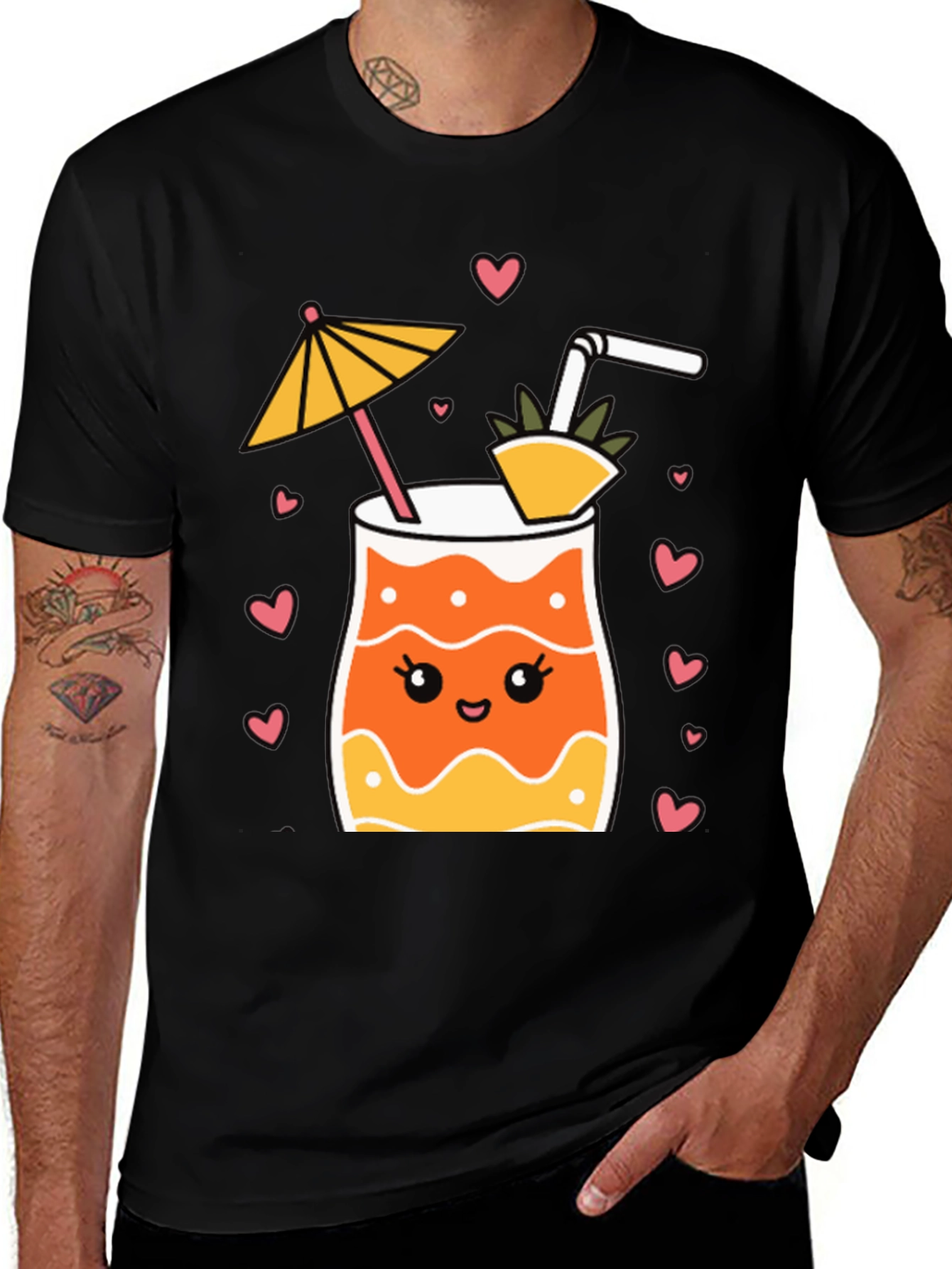 Cute Cocktail Graphic Tee - Summer Vibes!