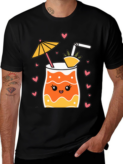 Cute Cocktail Graphic Tee - Summer Vibes!