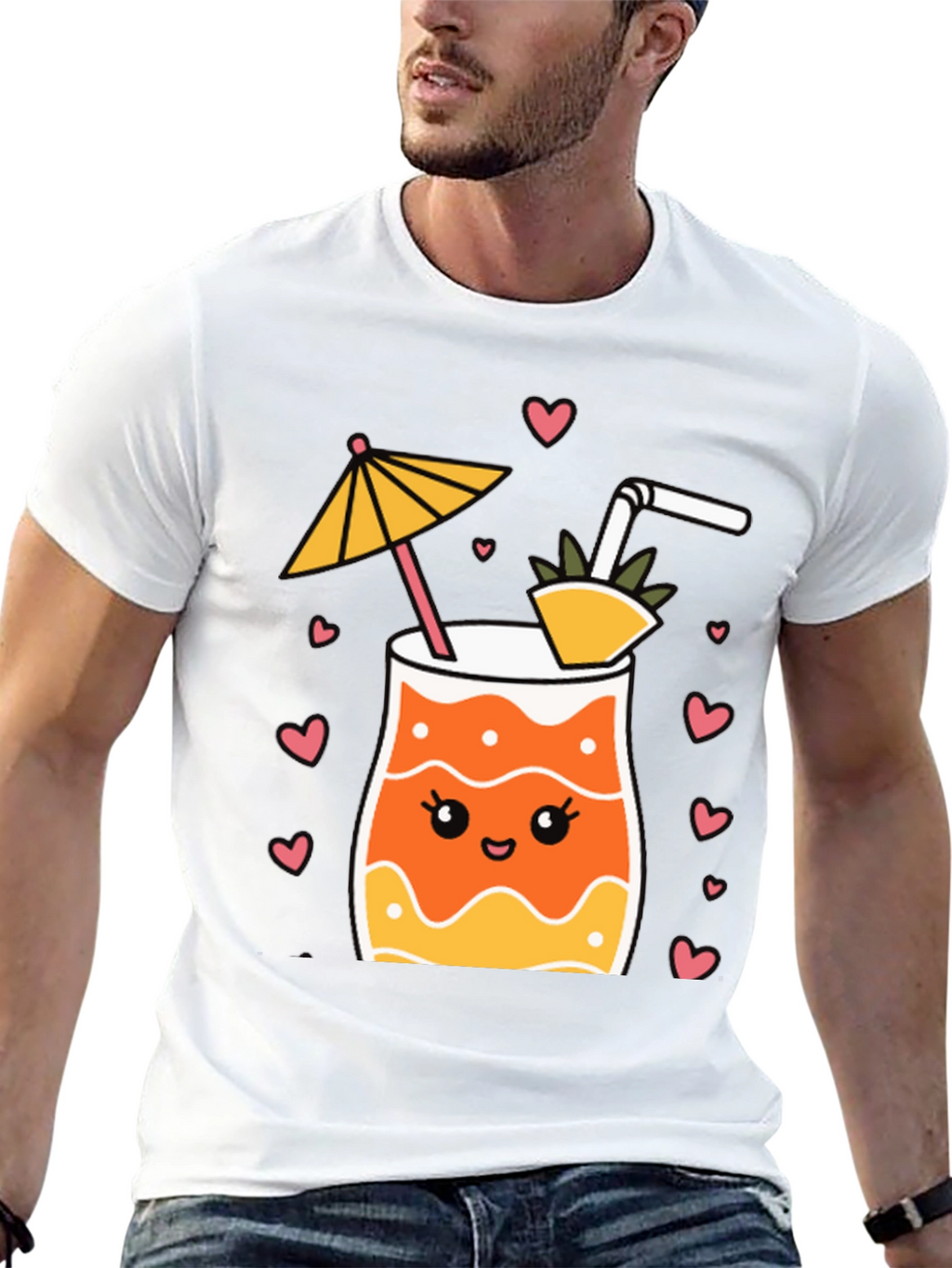 Cute Cocktail Graphic Tee - Summer Vibes!