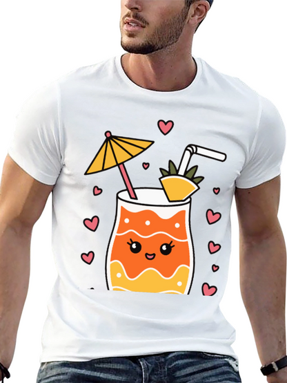 Cute Cocktail Graphic Tee - Summer Vibes!