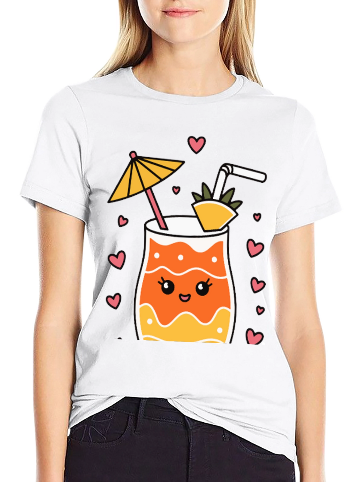 Cute Cocktail Graphic Tee - Summer Vibes!
