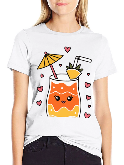 Cute Cocktail Graphic Tee - Summer Vibes!
