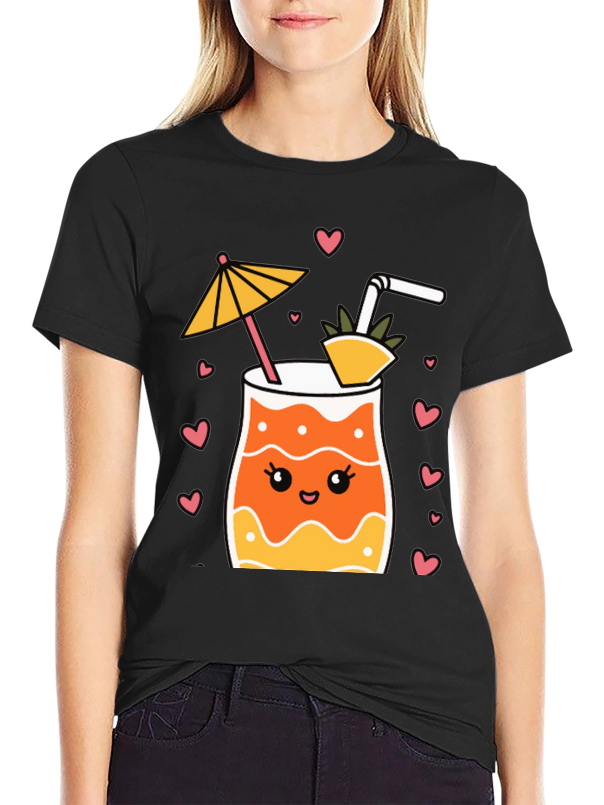 Cute Cocktail Graphic Tee - Summer Vibes!