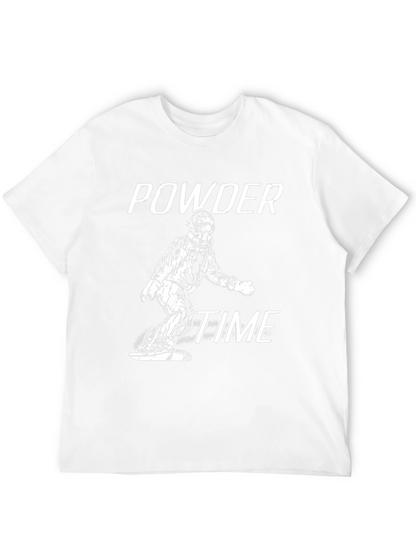 Powder Time Snowboard T-Shirt - Black Graphic Tee