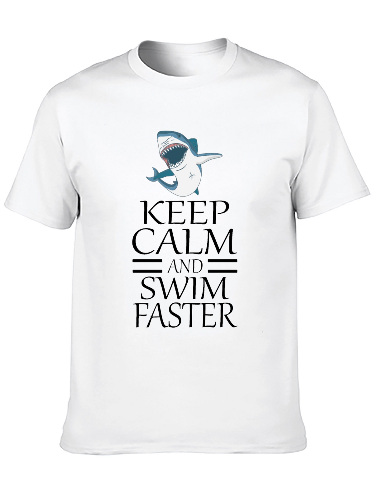 Keep Calm Shark Tee - Funny Novelty T-Shirt