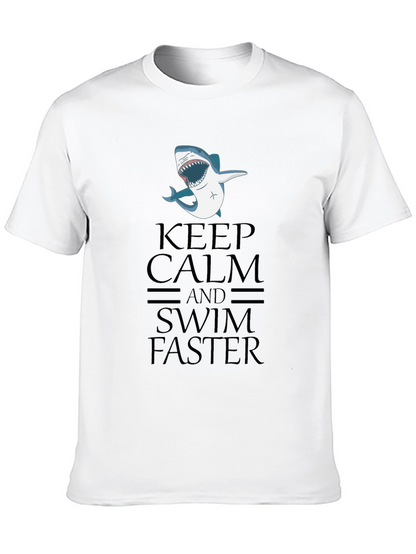 Keep Calm Shark Tee - Funny Novelty T-Shirt