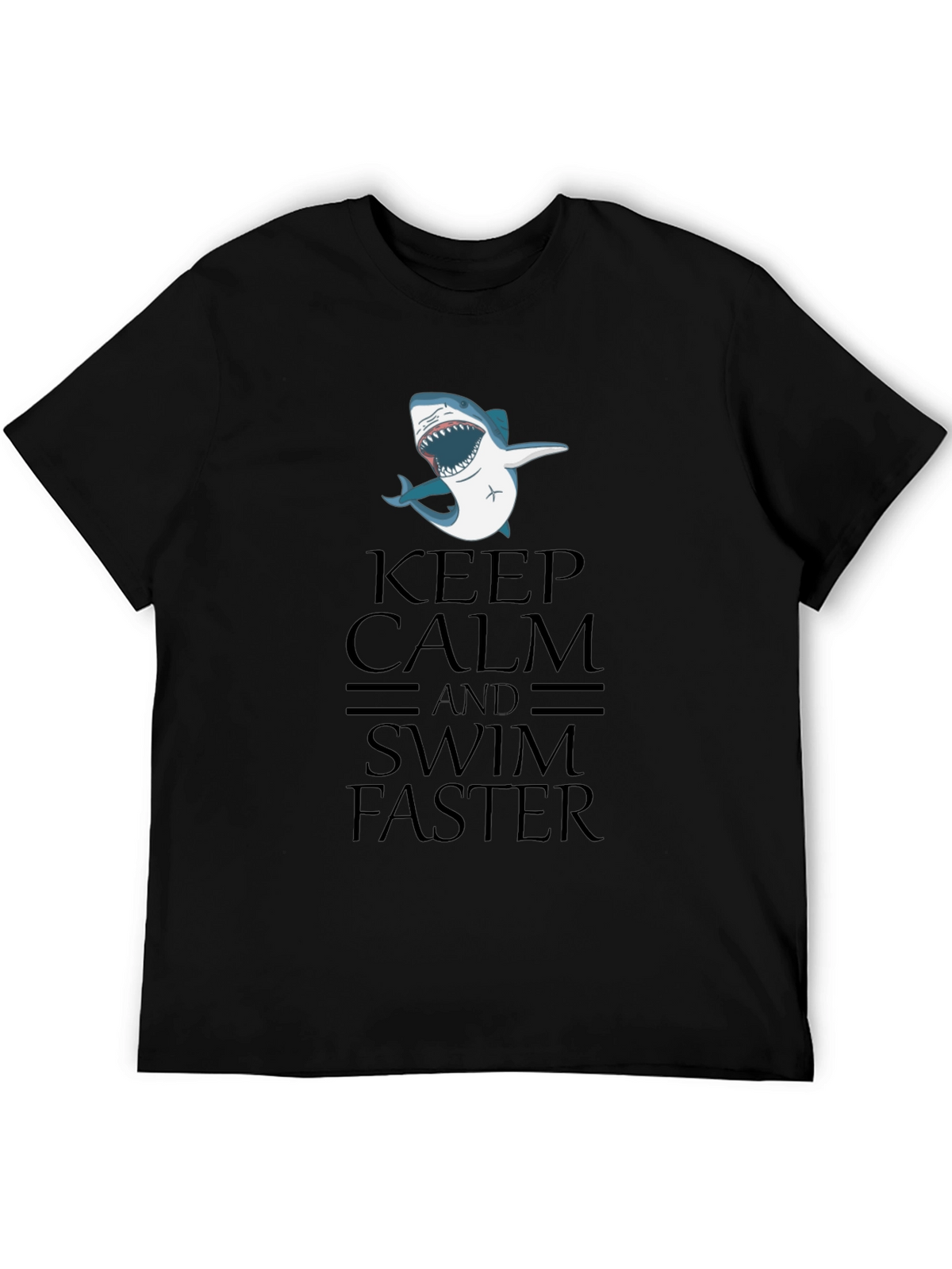 Keep Calm Shark Tee - Funny Novelty T-Shirt
