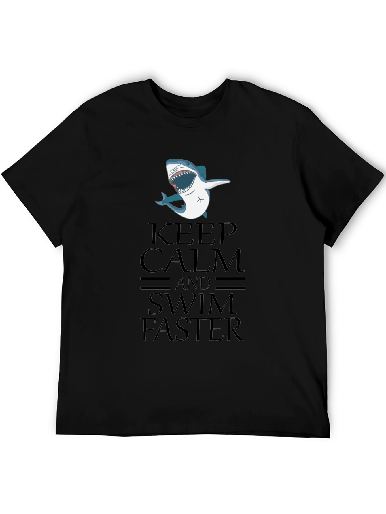 Keep Calm Shark Tee - Funny Novelty T-Shirt
