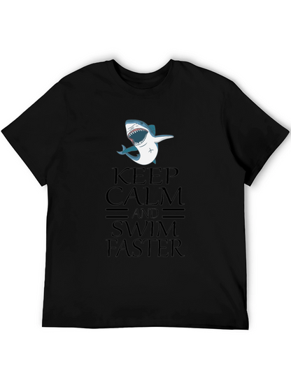 Keep Calm Shark Tee - Funny Novelty T-Shirt