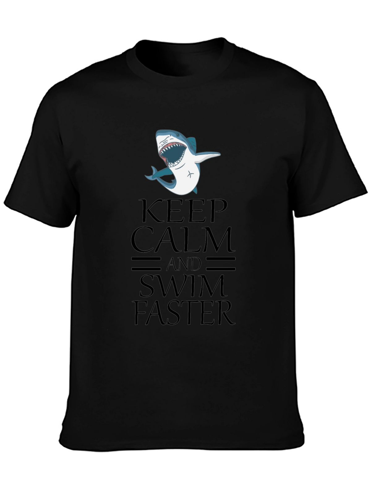 Keep Calm Shark Tee - Funny Novelty T-Shirt