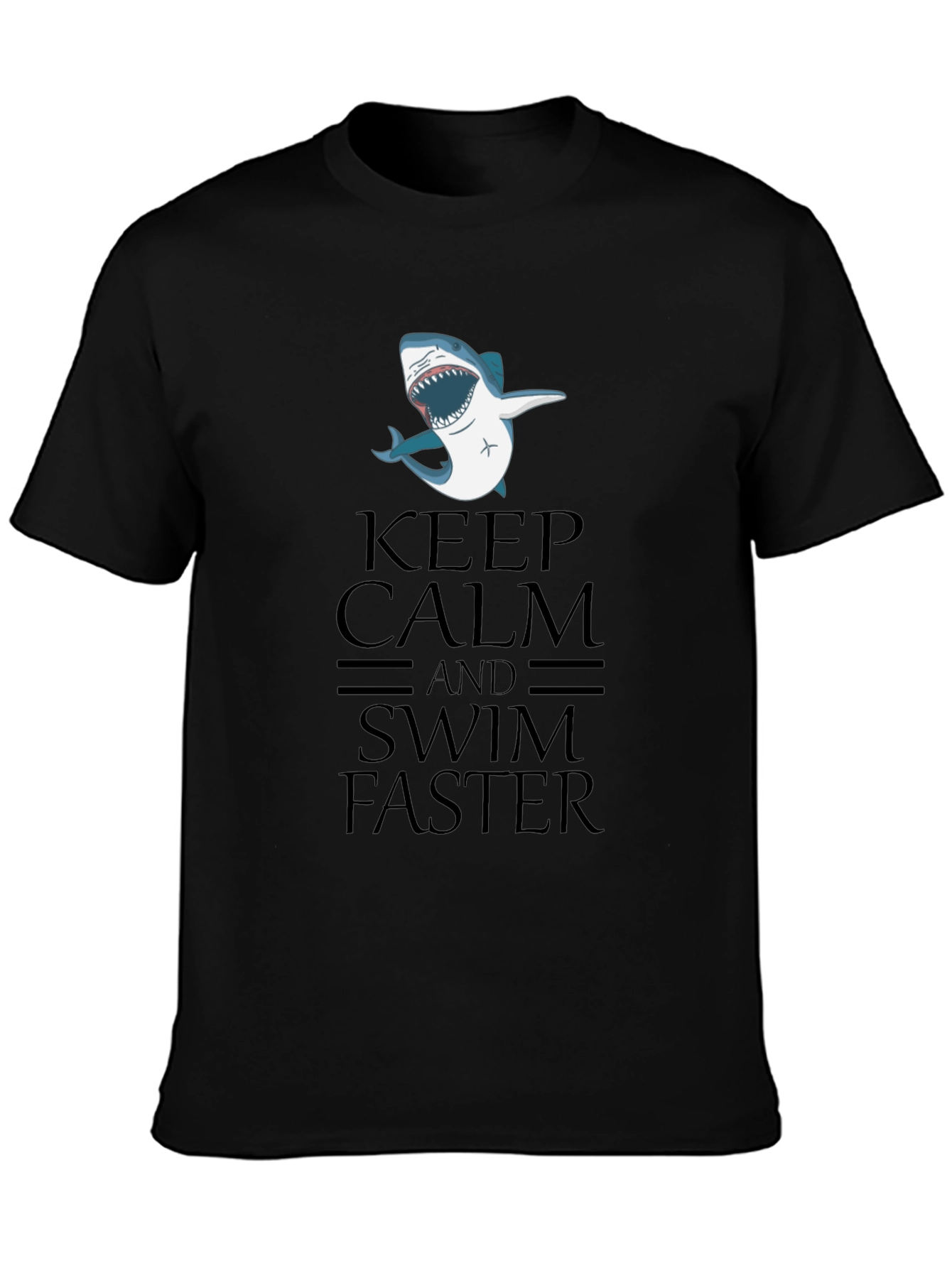 Keep Calm Shark Tee - Funny Novelty T-Shirt