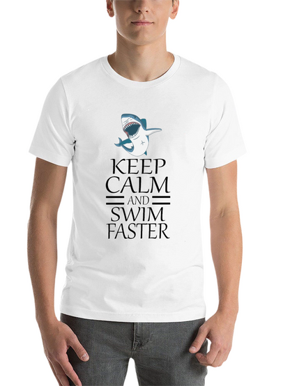 Keep Calm Shark Tee - Funny Novelty T-Shirt