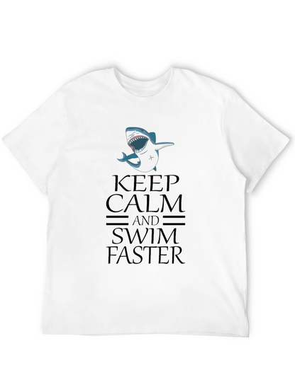 Keep Calm Shark Tee - Funny Novelty T-Shirt