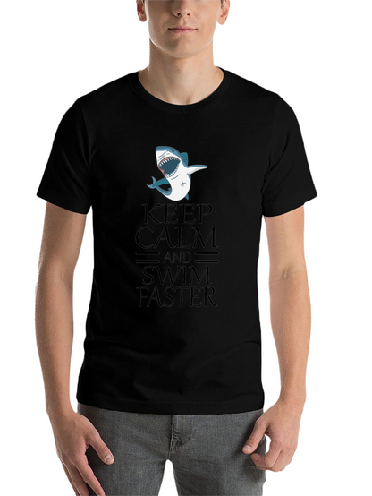 Keep Calm Shark Tee - Funny Novelty T-Shirt
