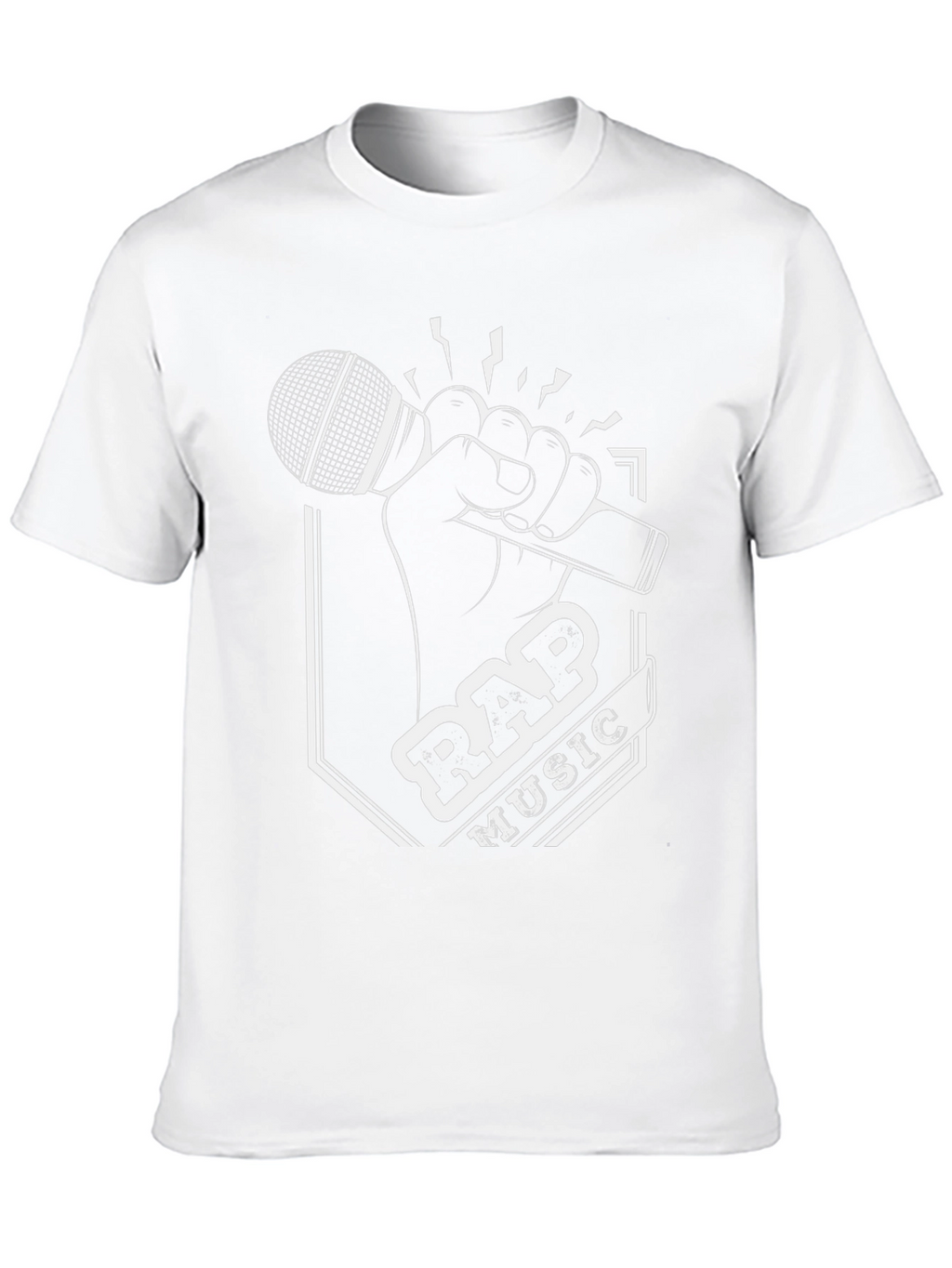 Rap Music Graphic T-Shirt - Black