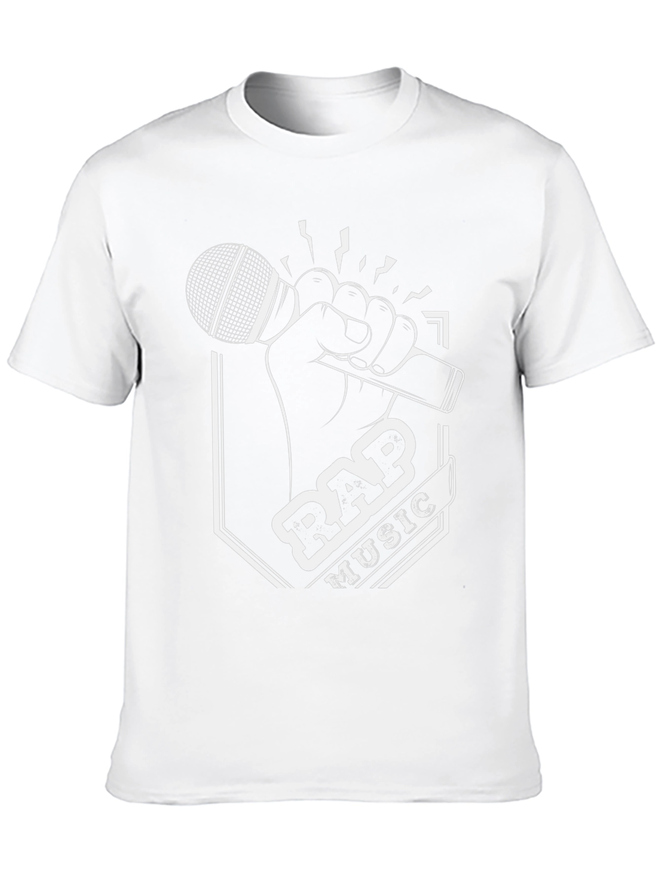 Rap Music Graphic T-Shirt - Black