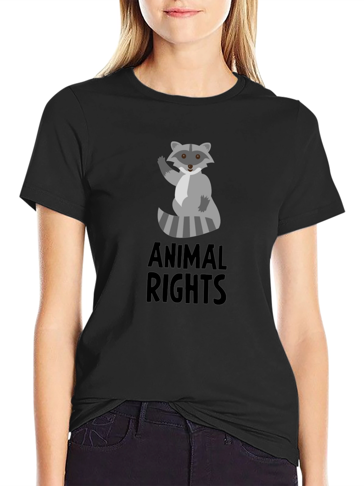 Animal Rights Raccoon Graphic Tee
