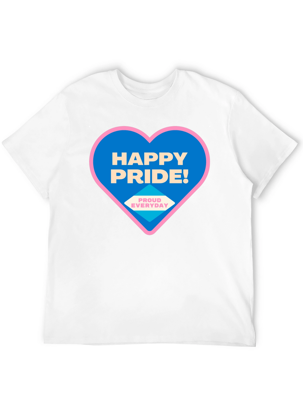 Happy Pride T-Shirt - Black Crew Neck