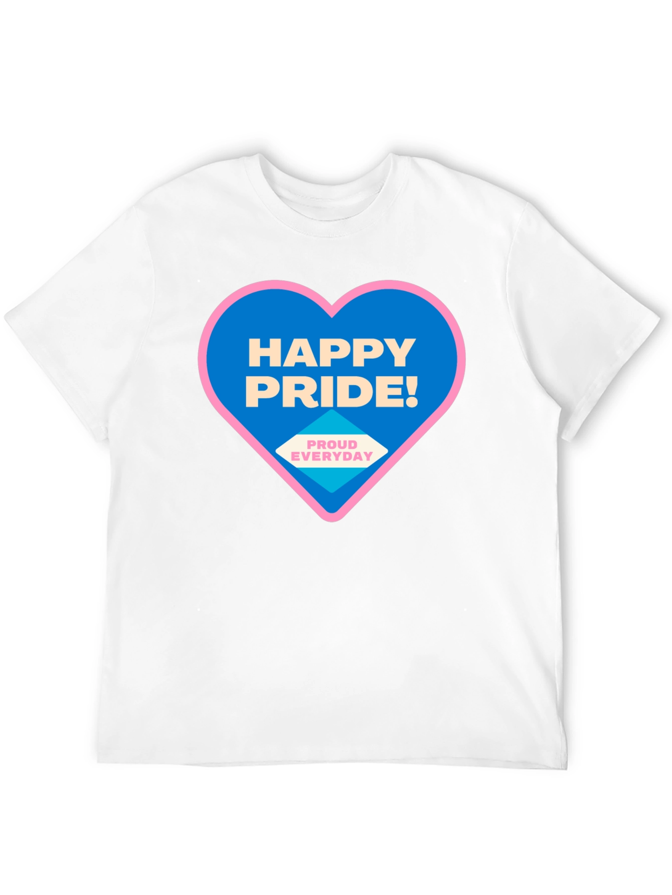 Happy Pride T-Shirt - Black Crew Neck
