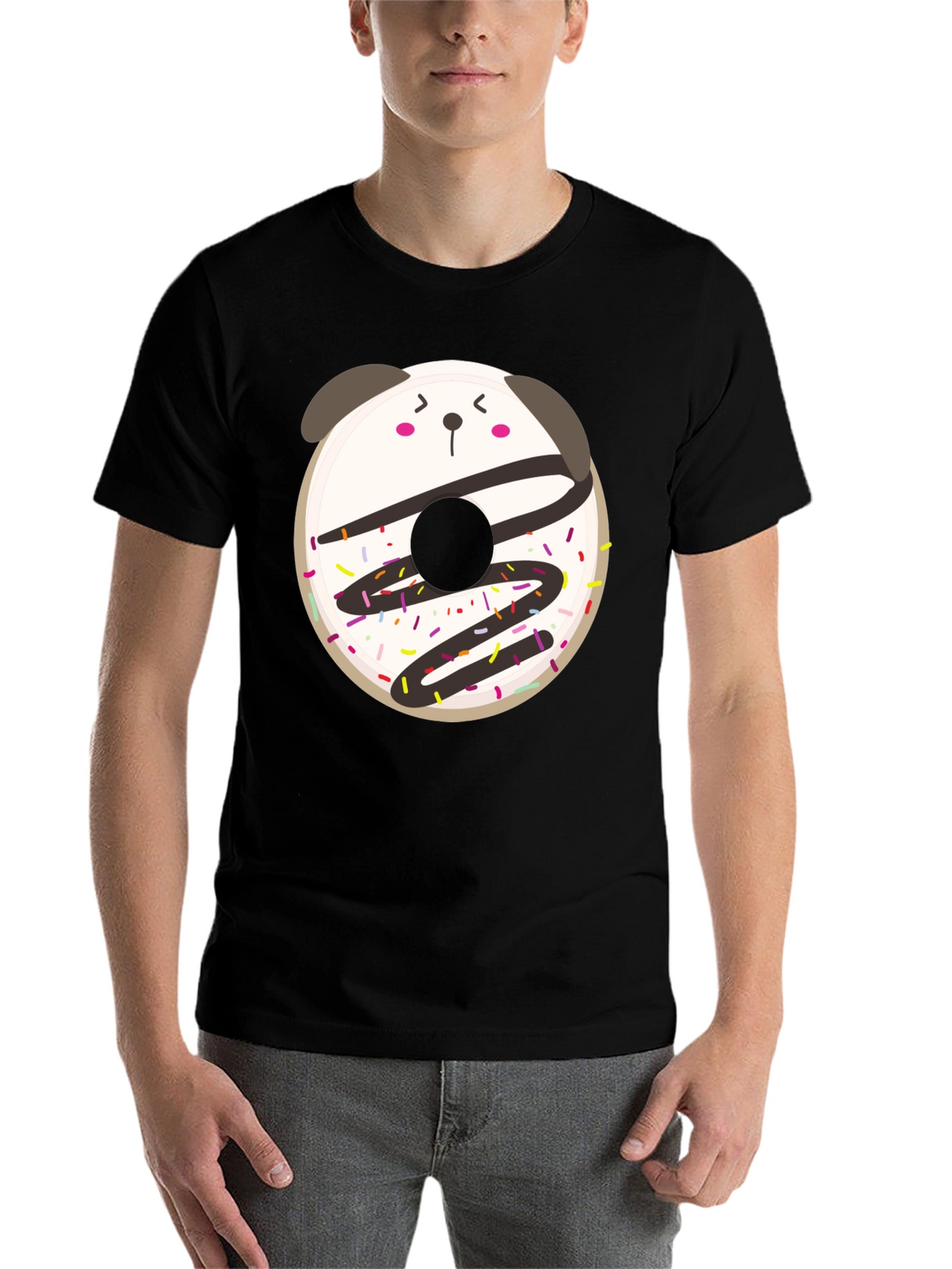 Cute Kawaii Donut Panda Graphic Tee