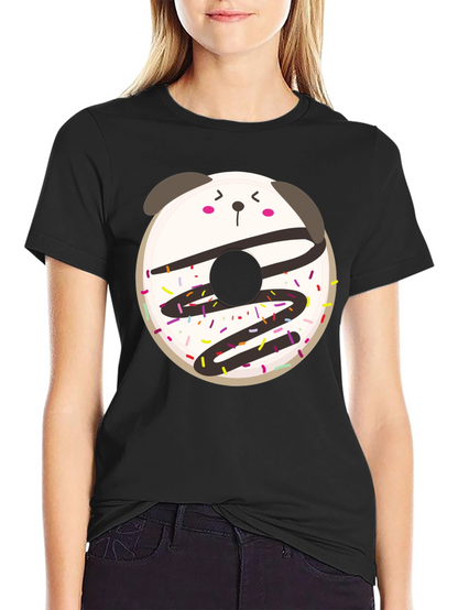 Cute Kawaii Donut Panda Graphic Tee