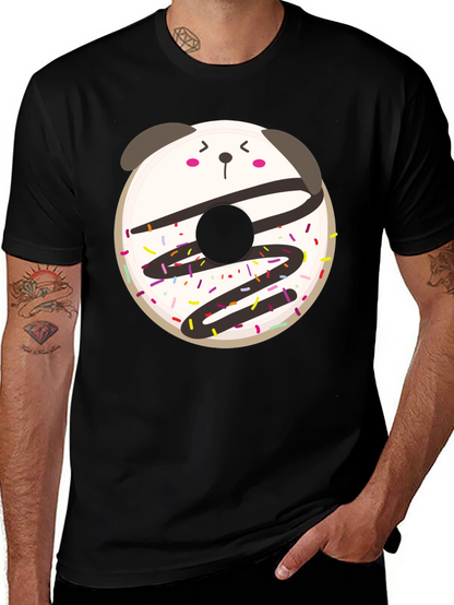 Cute Kawaii Donut Panda Graphic Tee