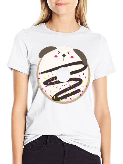 Cute Kawaii Donut Panda Graphic Tee