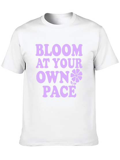 Bloom At Your Own Pace Black T-Shirt