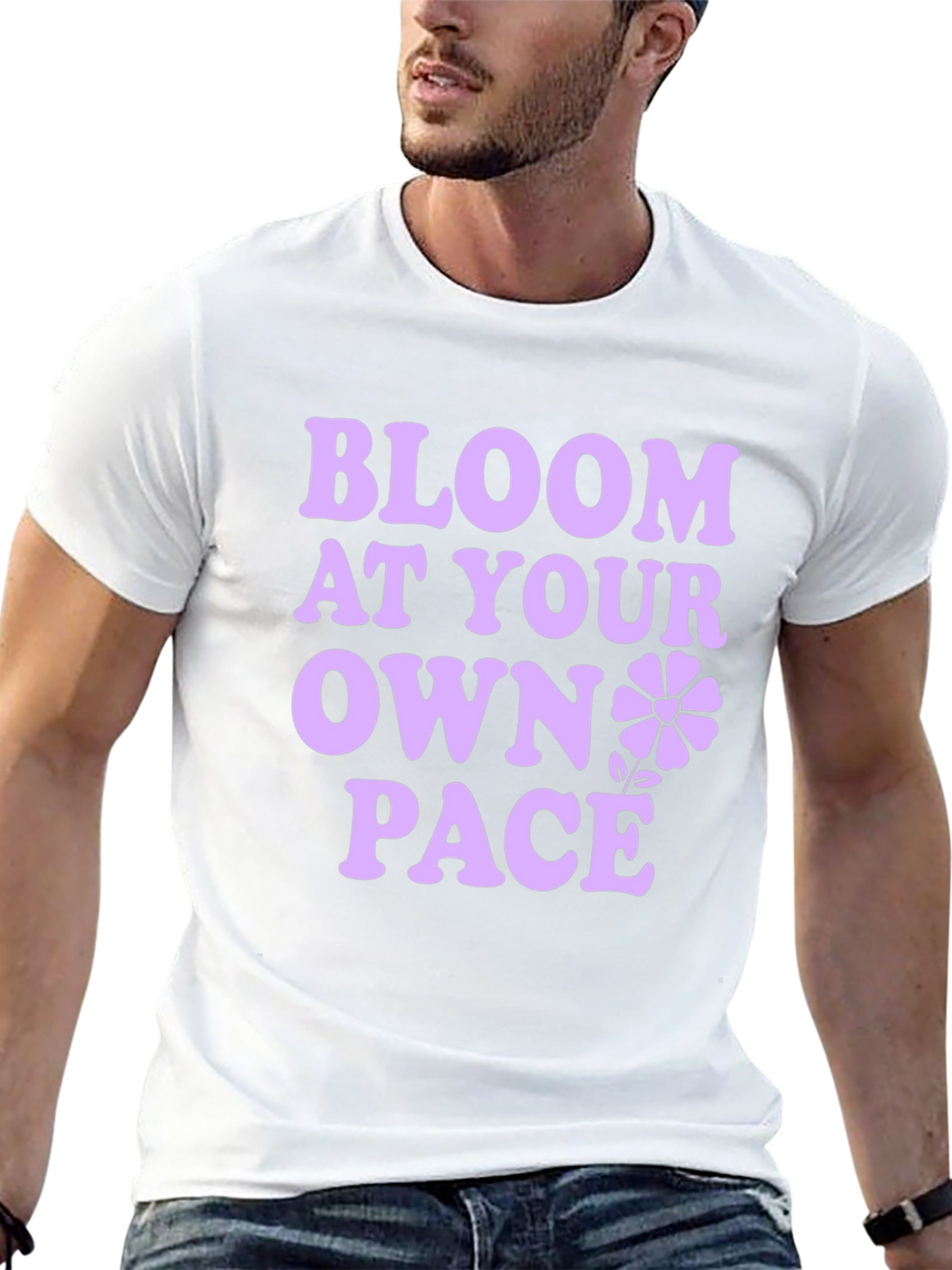 Bloom At Your Own Pace Black T-Shirt