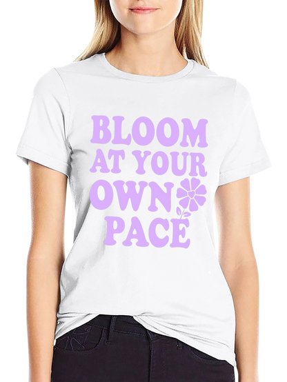 Bloom At Your Own Pace Black T-Shirt