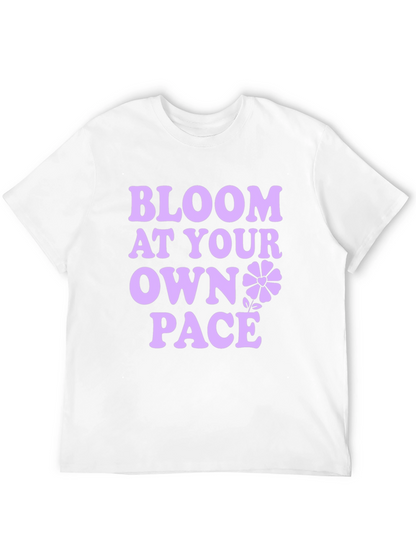 Bloom At Your Own Pace Black T-Shirt