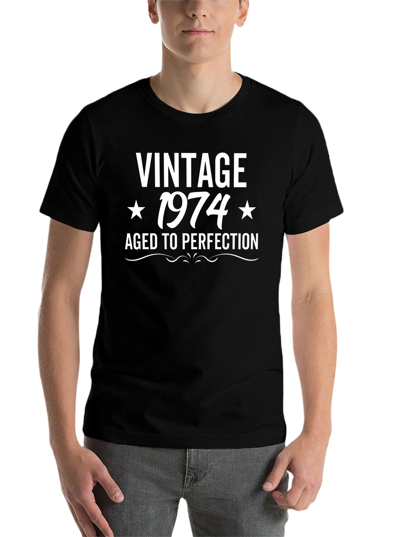 Vintage 1974 Aged To Perfection Graphic T-Shirt
